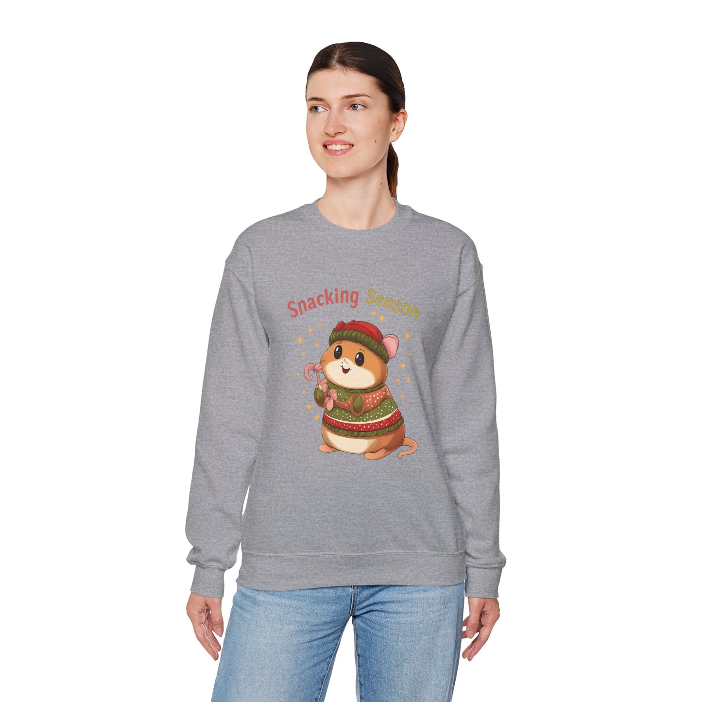 Snacking Season Hamster Christmas Sweatshirt Cute Holiday
