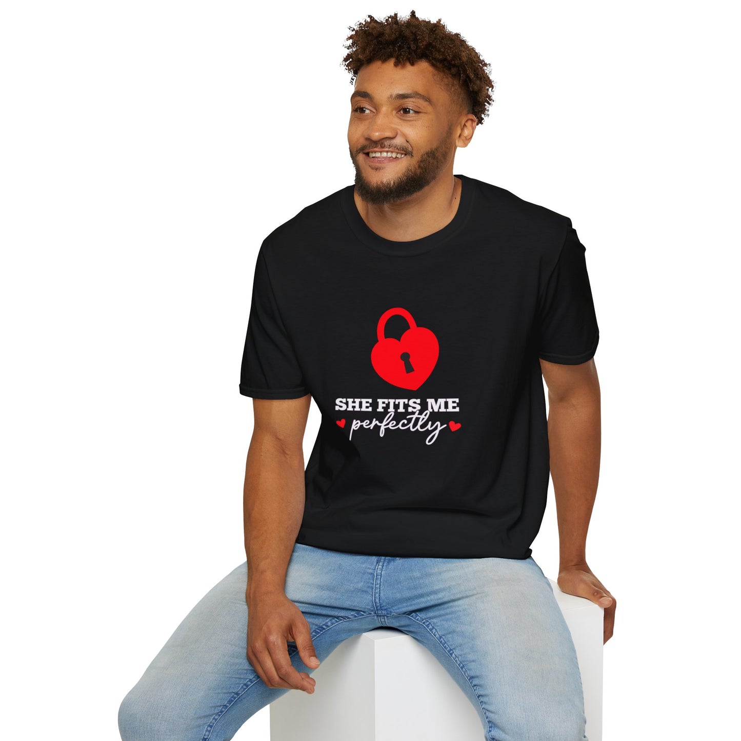 She Fits Me Perfectly Heart Lock T-Shirt