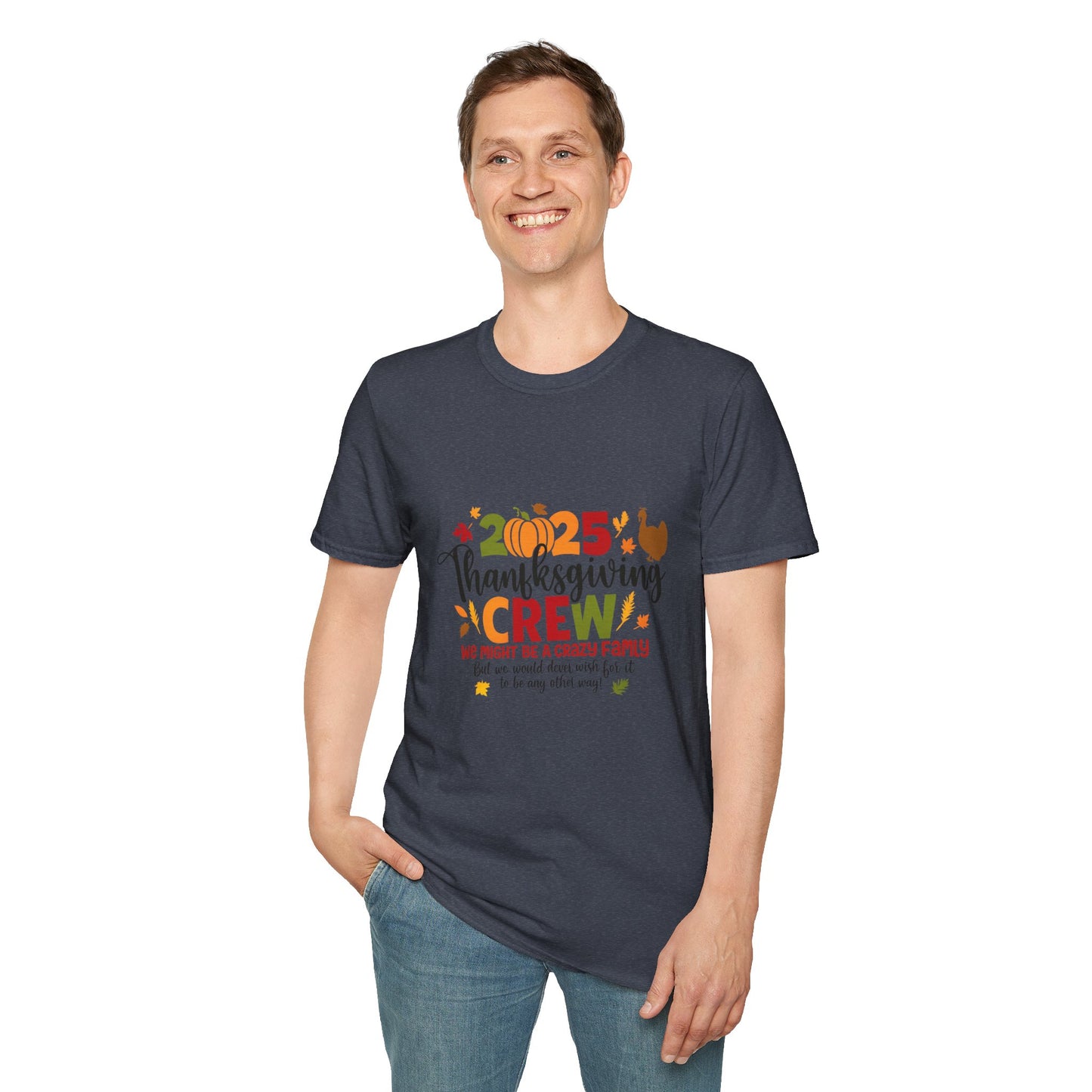 Family Thanksgiving Shirt 2025 | Thankful For My Tribe Tee | Matching Holiday Outfit | Fall Turkey Pumpkin T-Shirt