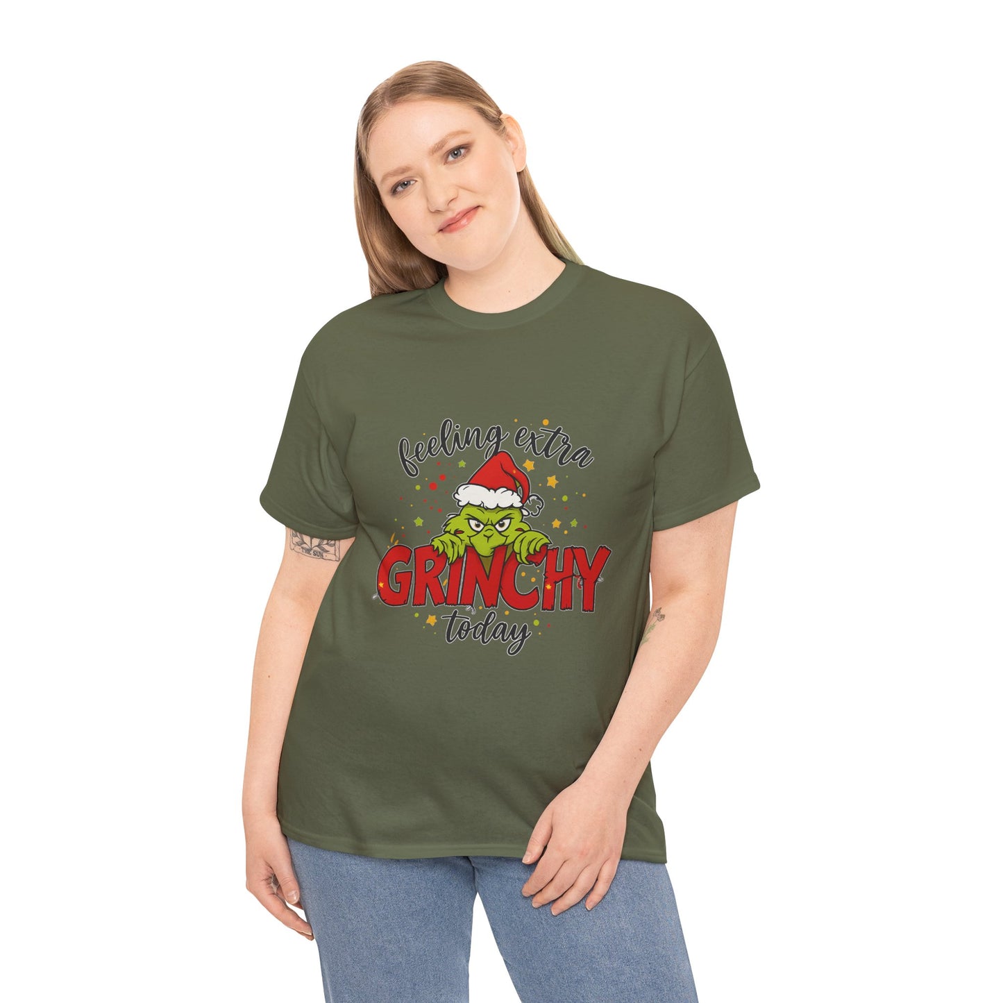 Grinch “Feeling Extra Grinchy Today” Christmas T-Shirt – Funny Holiday Tee