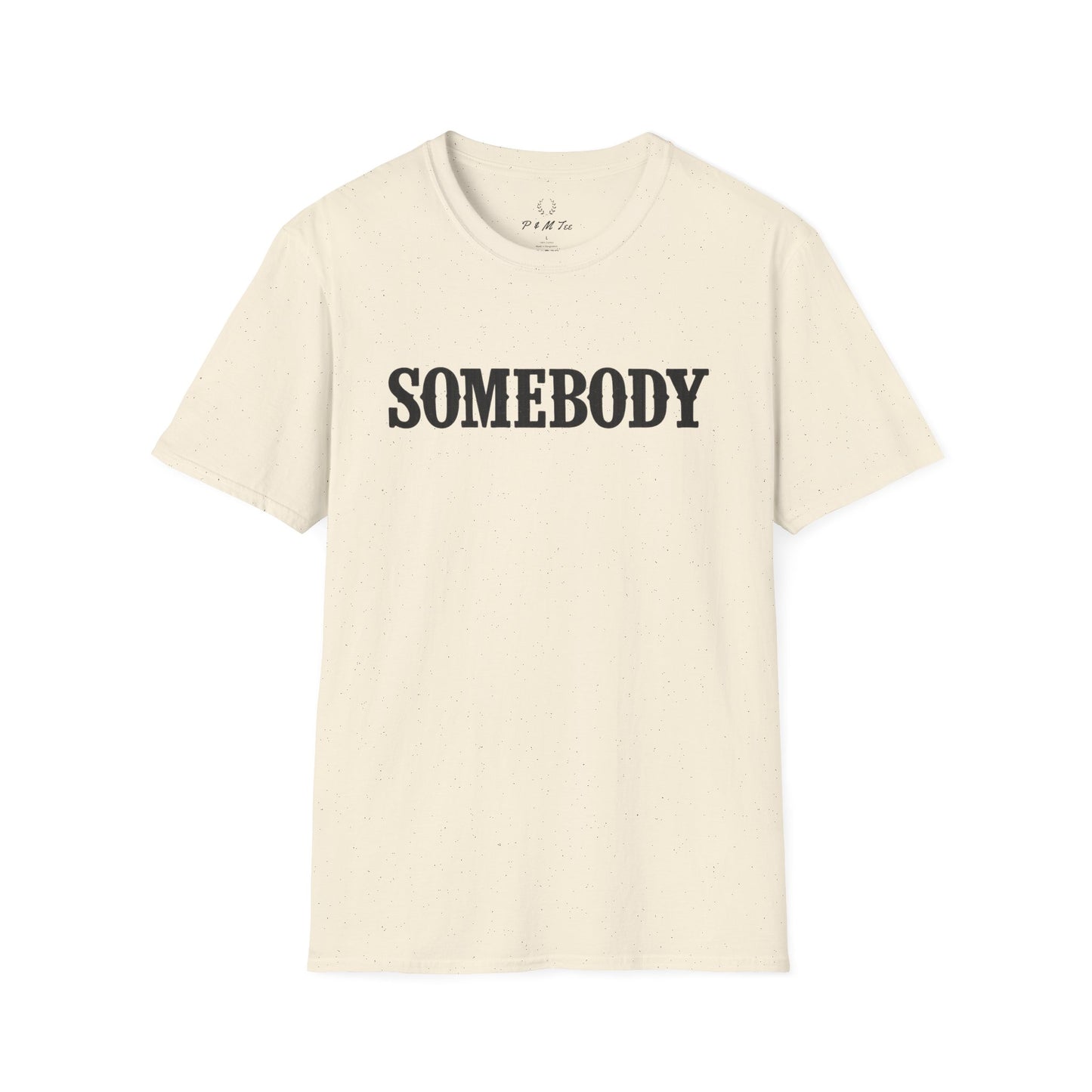 Somebody Graphic T-Shirt | Retro Serif Text Tee