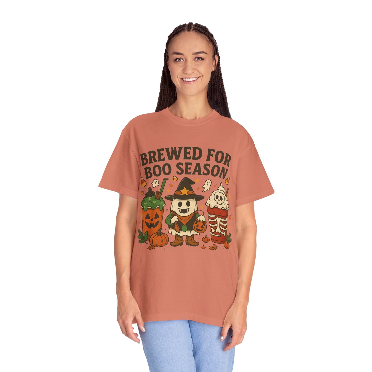 Boo Season Brewed Unisex T-Shirt, Halloween Tee, Fall Festivity Apparel, Spooky Gift, Fun Shirt