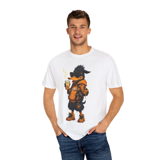 Hipster Duck T-Shirt - Coffee Lover Graphic Tee