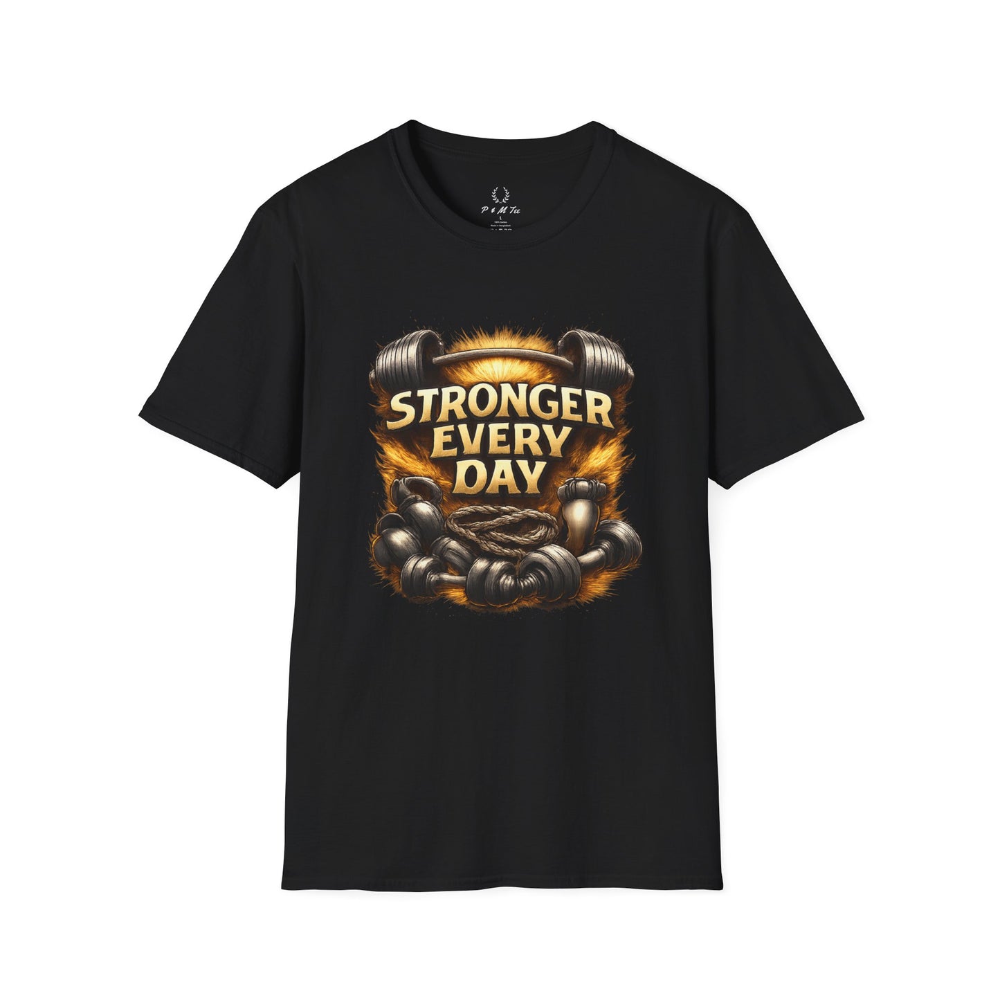 Stronger Every Day Fitness T-Shirt | Motivational Weightlifting Gym Tee