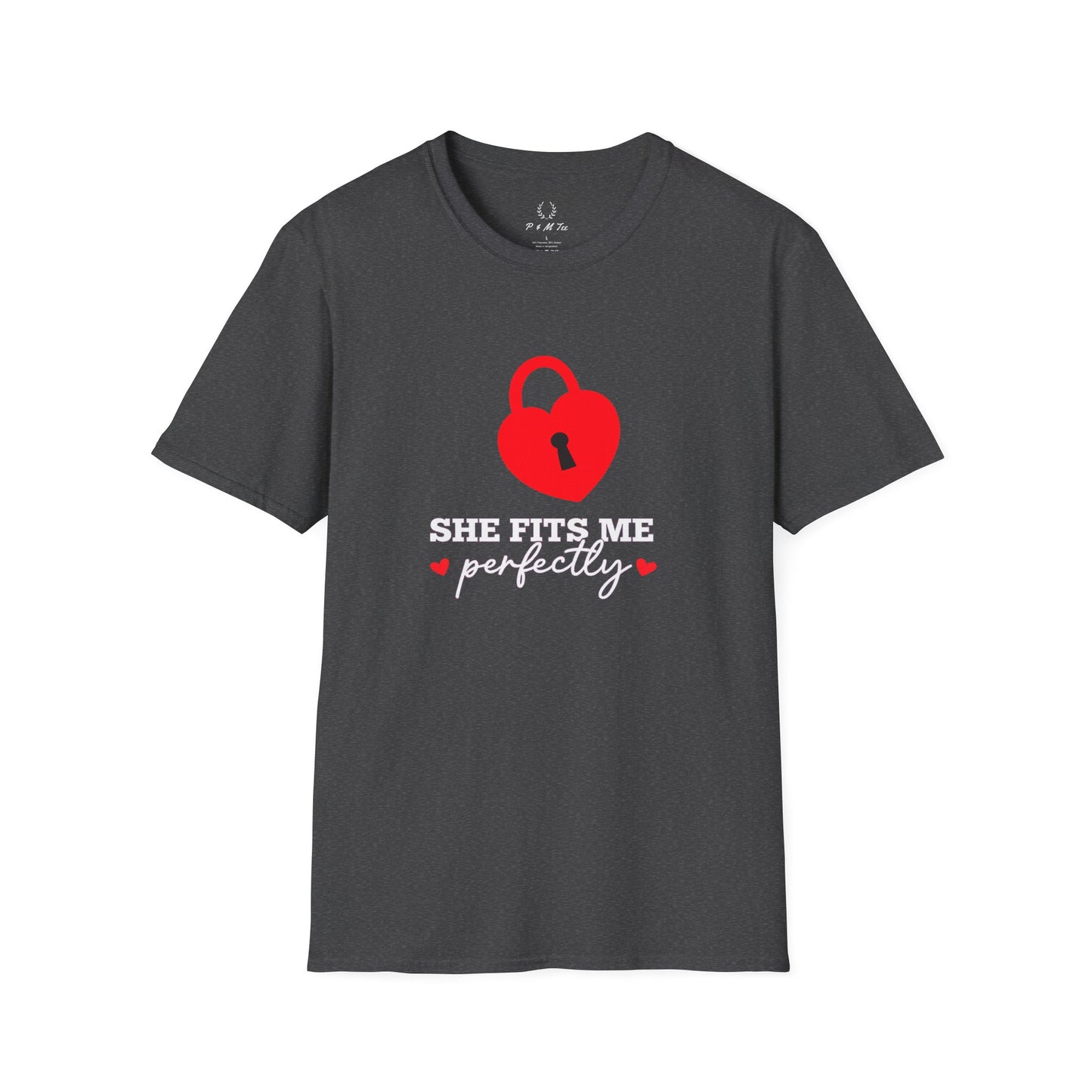 She Fits Me Perfectly Heart Lock T-Shirt