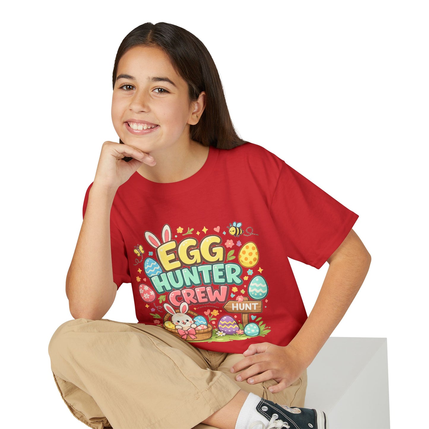 Egg Hunter Crew Youth T-Shirt — Kids Easter Bunny & Egg Hunt Tee
