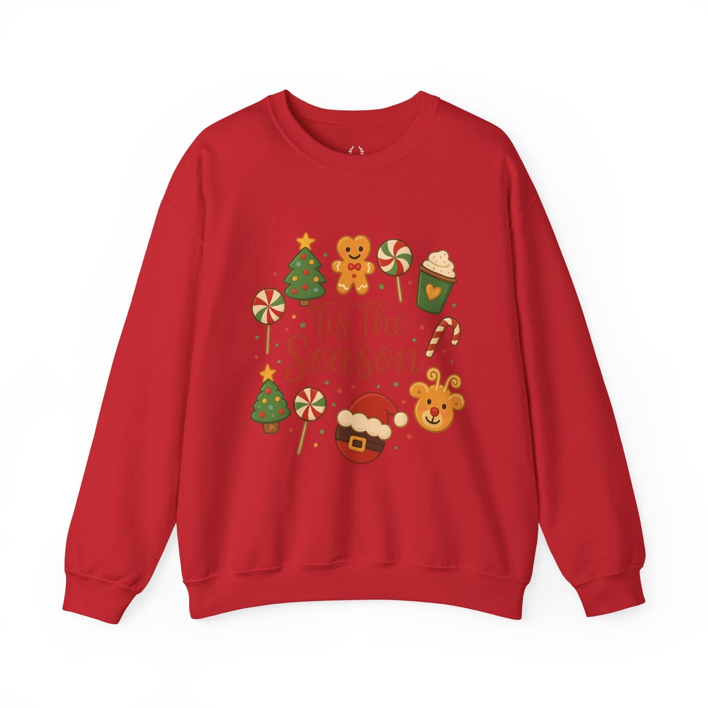 Cute Christmas Cookie & Santa Sweatshirt – ’Tis the Season Holiday Crewneck