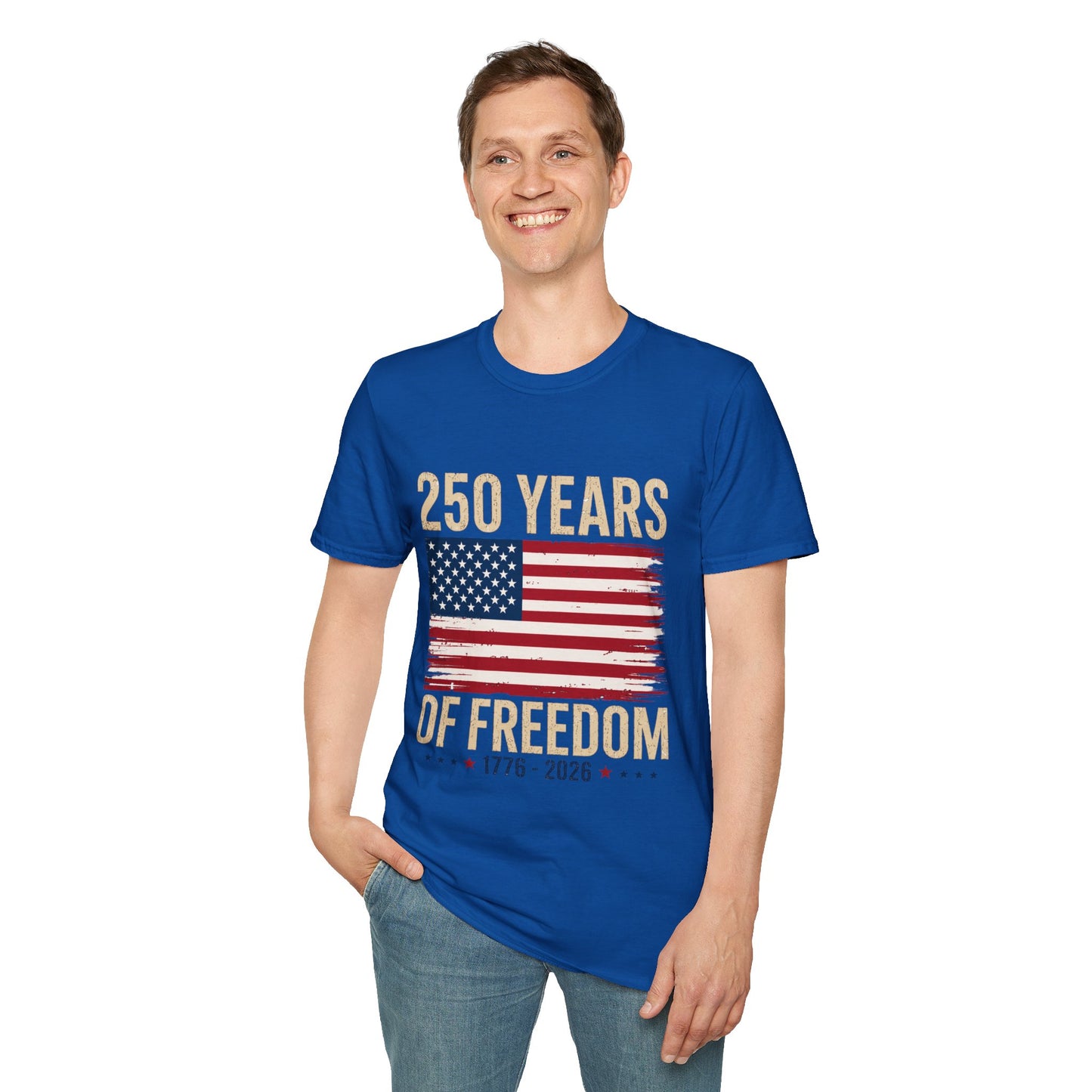 250 Years of Freedom T-Shirt | 1776–2026 American Flag Anniversary Tee