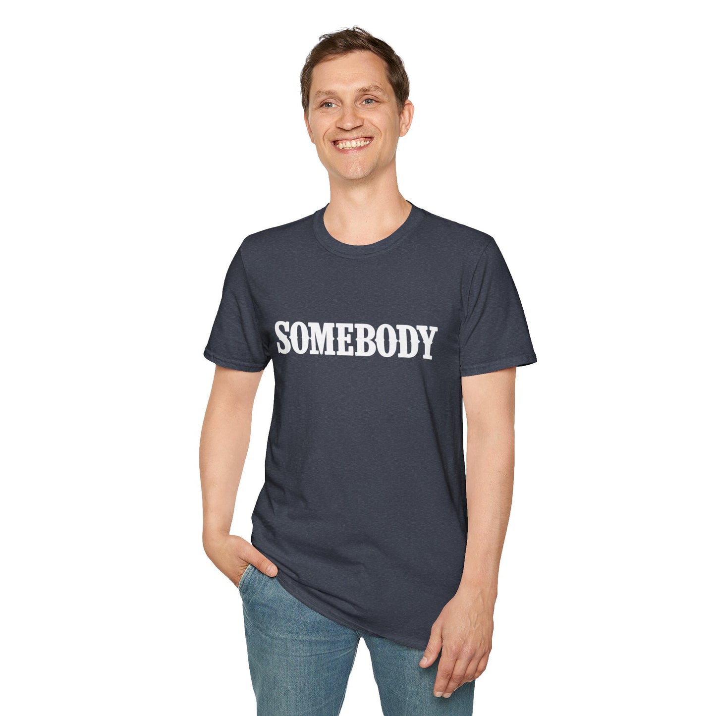 Somebody Graphic T-Shirt | Retro Serif Text Tee