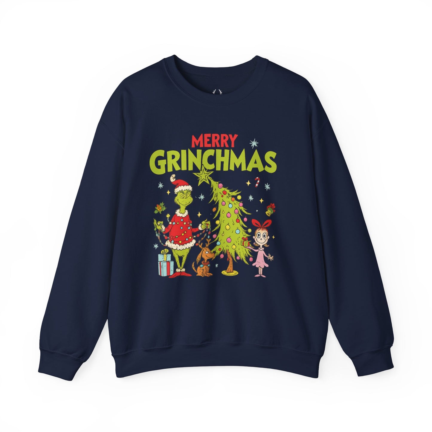 Merry Grinchmas Sweatshirt – Cute Grinch Christmas Tree Holiday Sweater