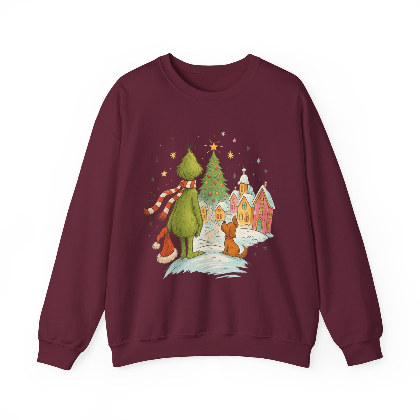 Retro Grinchy Christmas Sweatshirt – Vintage Grinch Holiday Crewneck