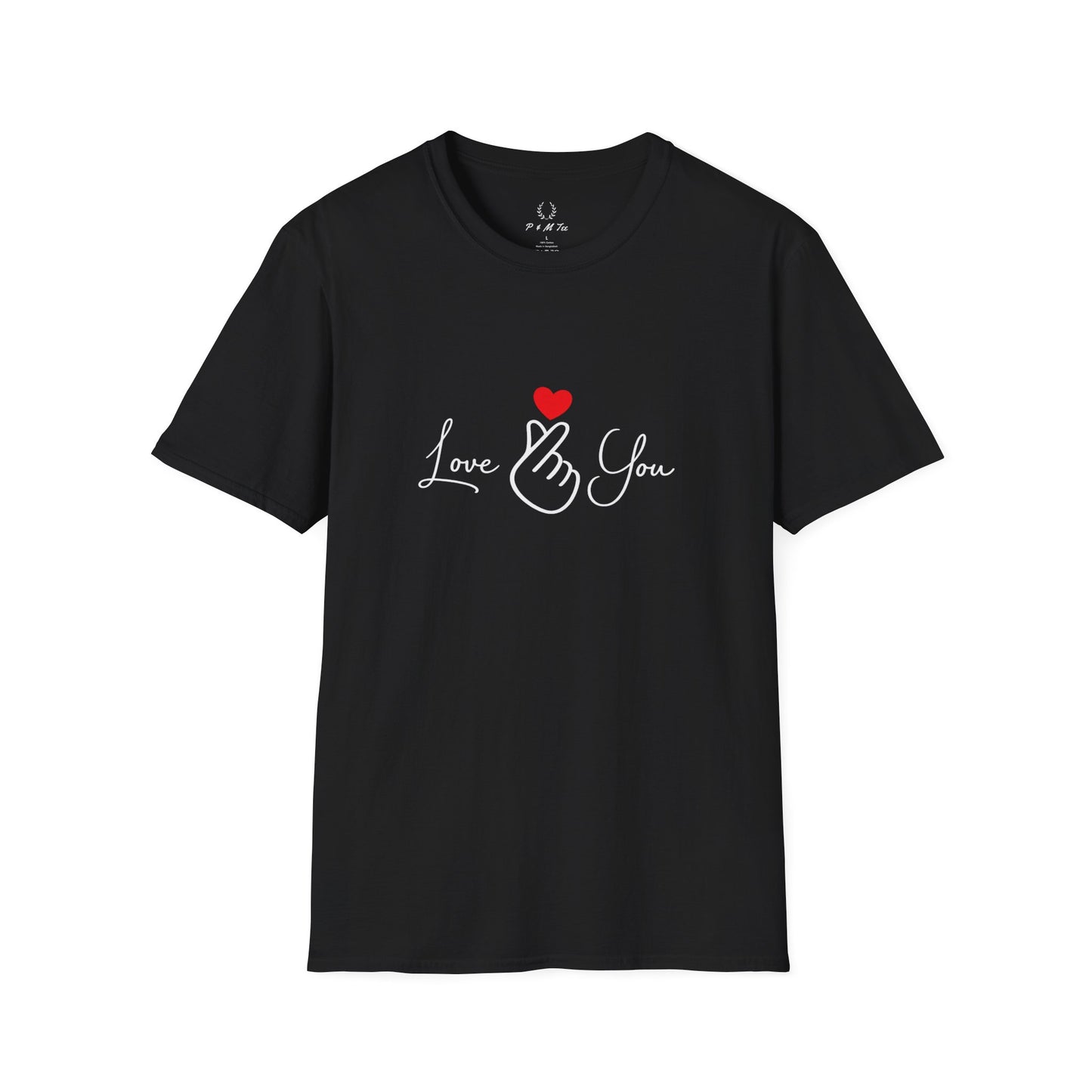 Love You Finger Heart T-Shirt | Cute Korean Heart Sign Couple & Valentine Tee
