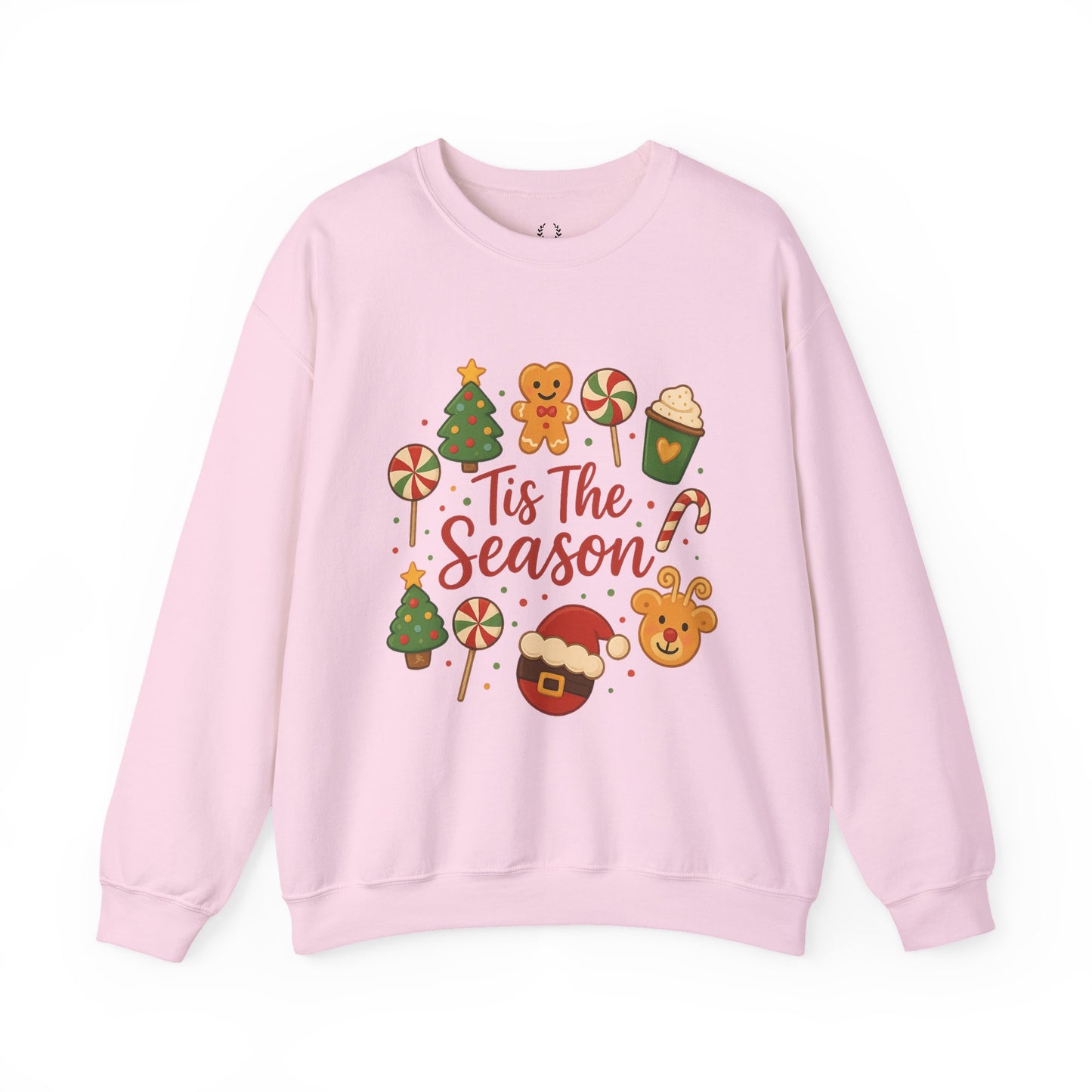 Cute Christmas Cookie & Santa Sweatshirt – ’Tis the Season Holiday Crewneck