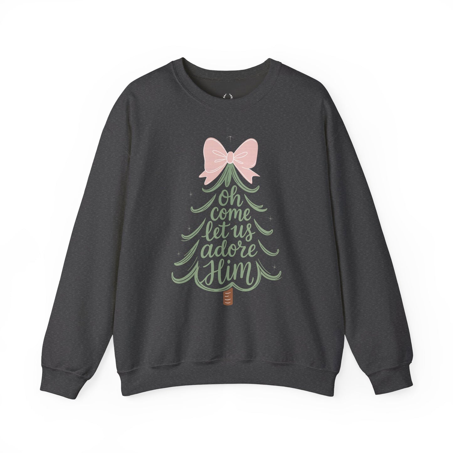 Christian Nativity Sweatshirt – Christmas “Oh Come Let Us Adore Him” Sweater