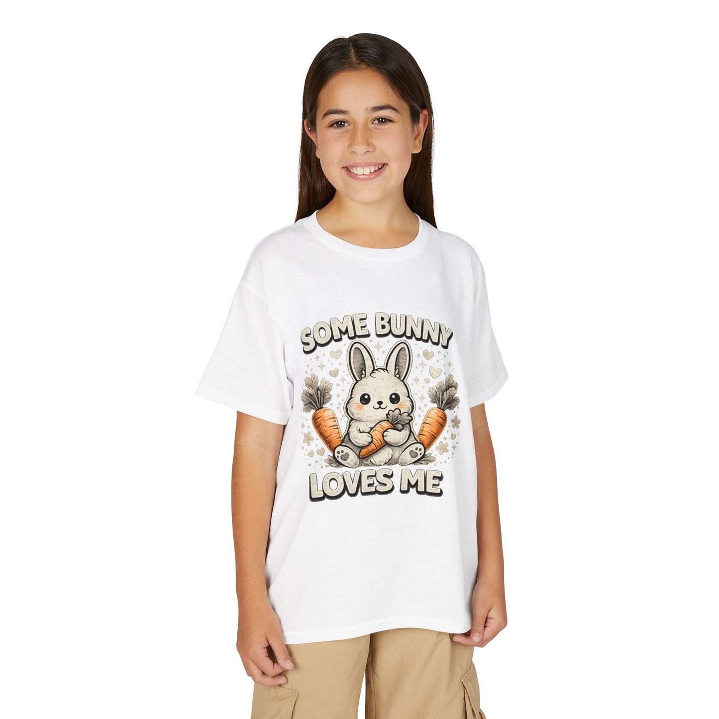 Youth T-Shirt — "Some Bunny Loves Me" Cute Easter Bunny Kids Tee