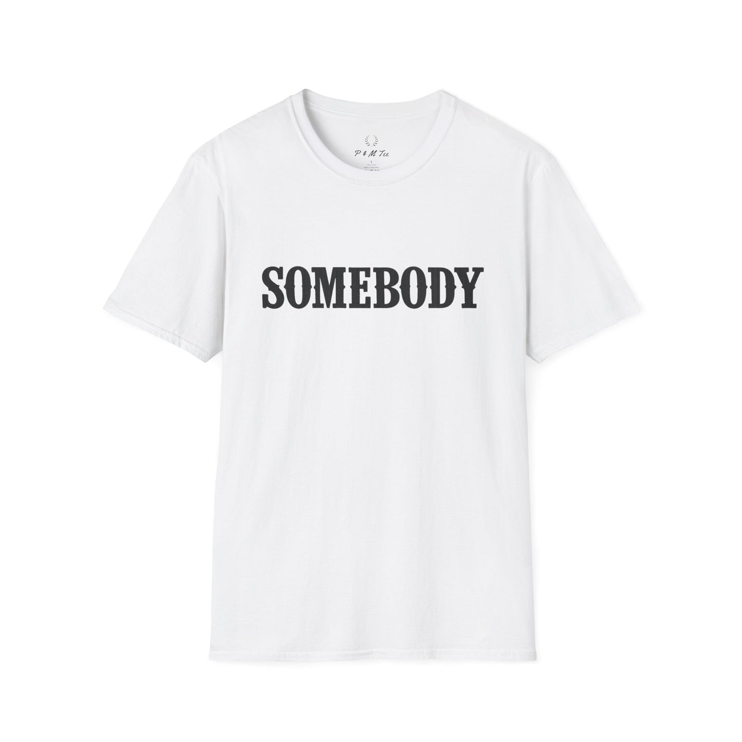 Somebody Graphic T-Shirt | Retro Serif Text Tee