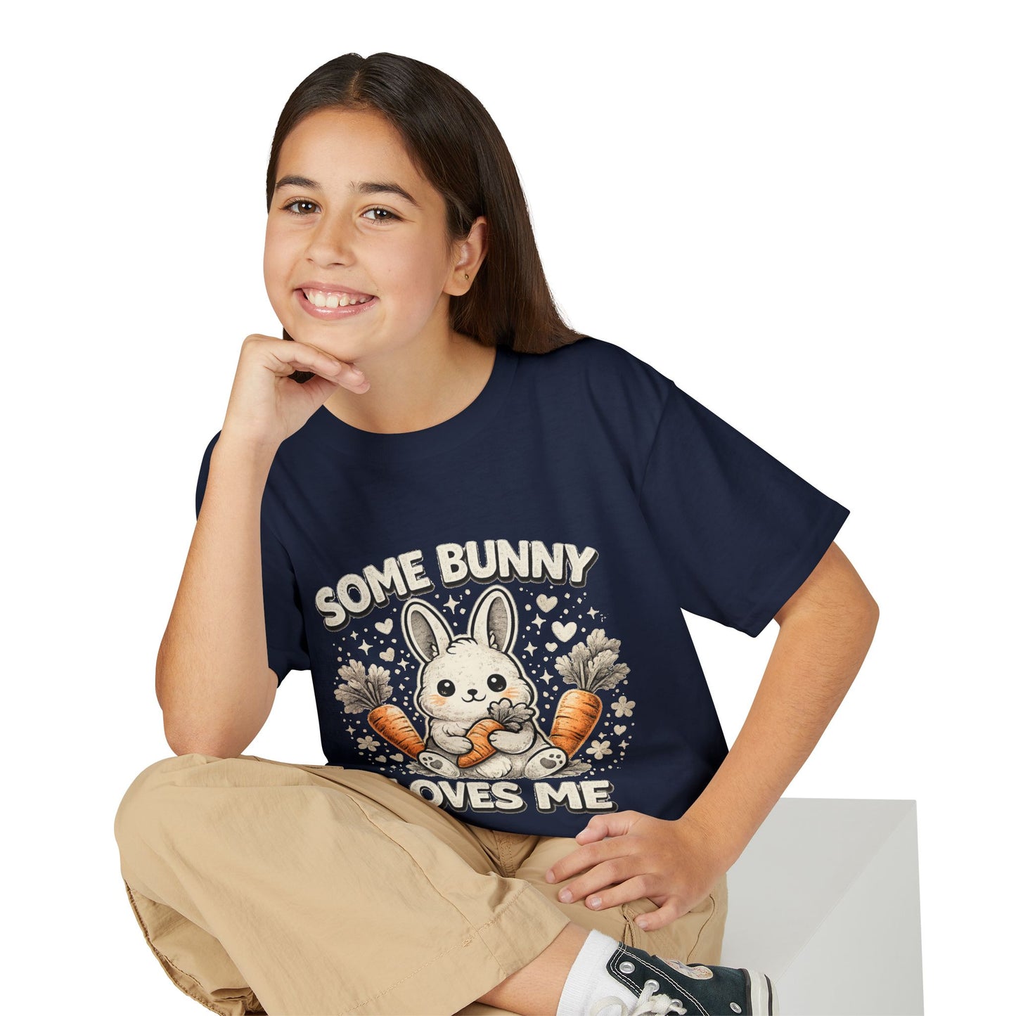 Youth T-Shirt — "Some Bunny Loves Me" Cute Easter Bunny Kids Tee