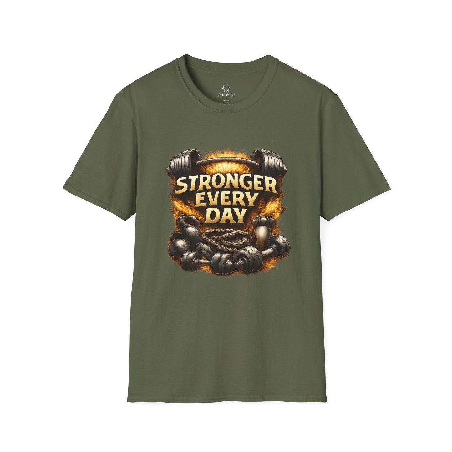 Stronger Every Day Fitness T-Shirt | Motivational Weightlifting Gym Tee