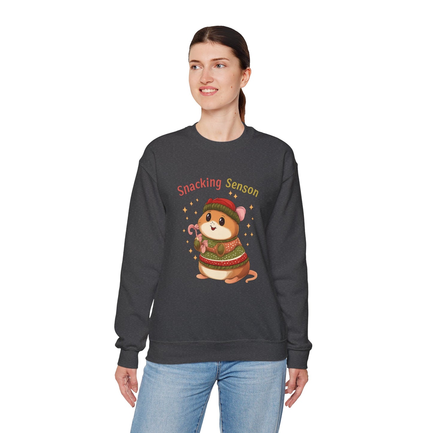 Snacking Season Hamster Christmas Sweatshirt Cute Holiday