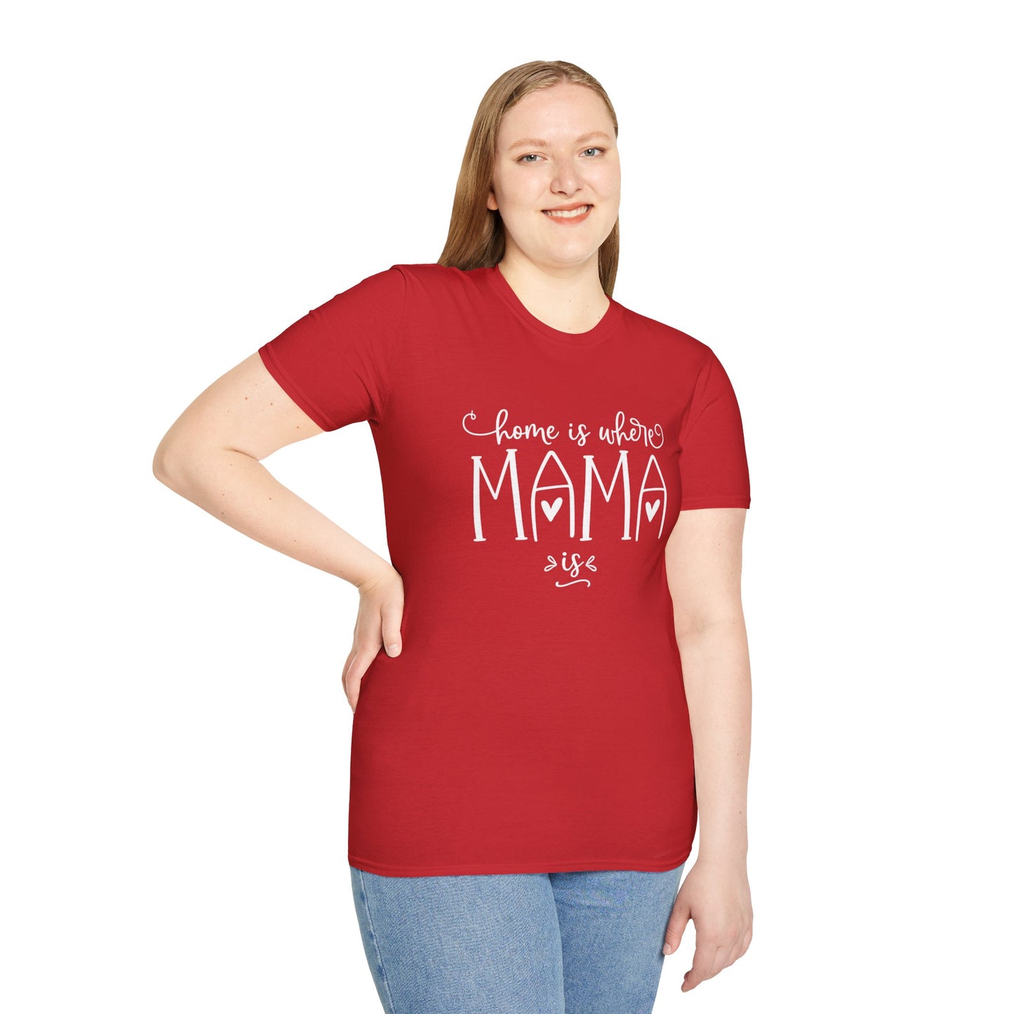 Mama Life T-Shirt — "Home Is Where Mama Is" Cozy Mom Tee