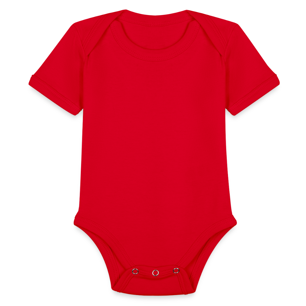 Organic Short Sleeve Baby Bodysuit - red