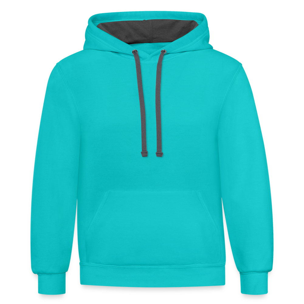 Contrast Hoodie - scuba blue/asphalt