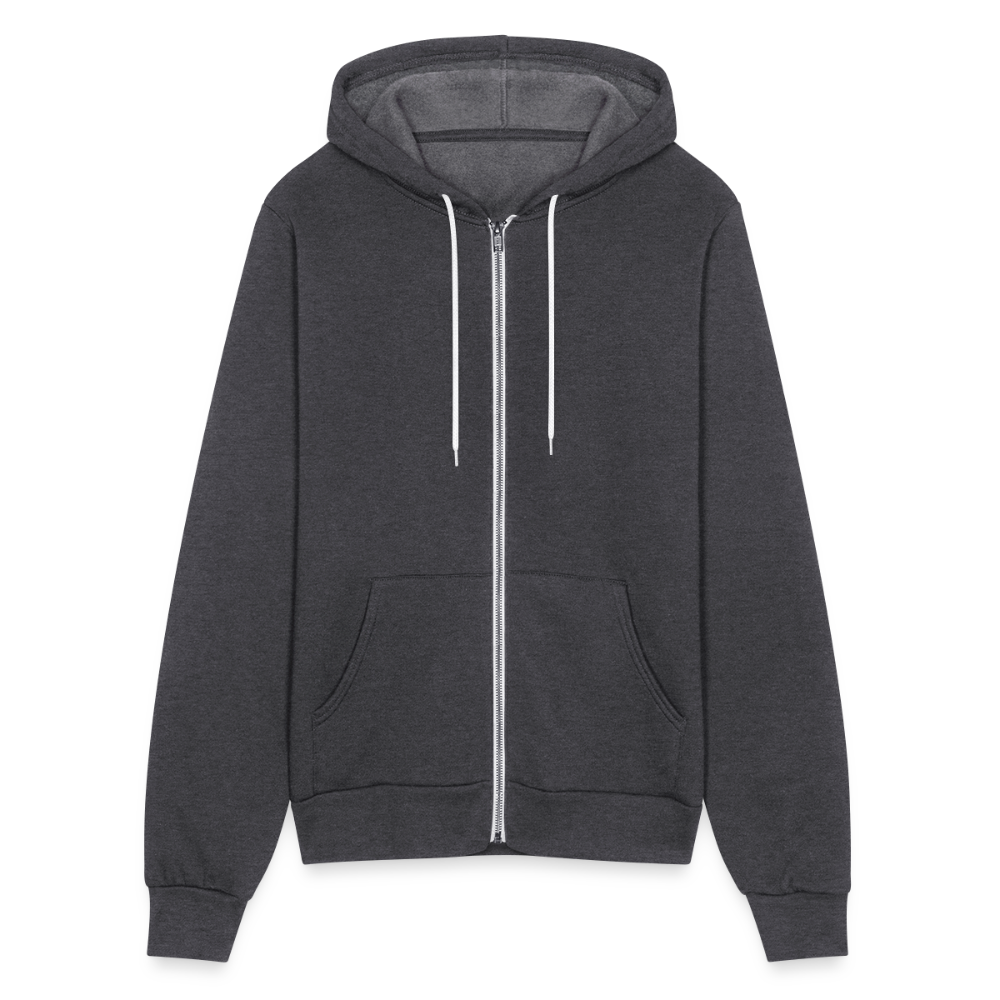 Bella + Canvas Unisex Full Zip Hoodie - charcoal grey