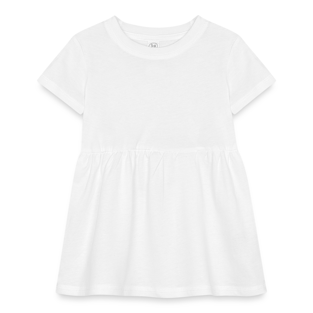 Infant Baby Rib Dress - white