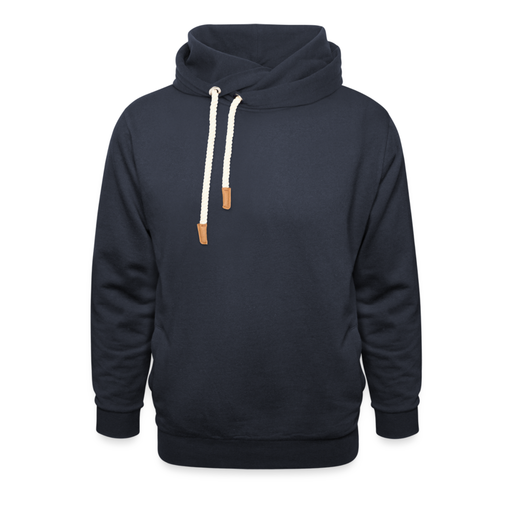 Shawl Collar Hoodie - navy