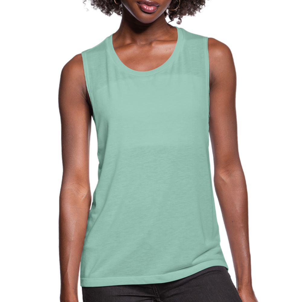 Women's Flowy Muscle Tank by Bella - dusty mint blue