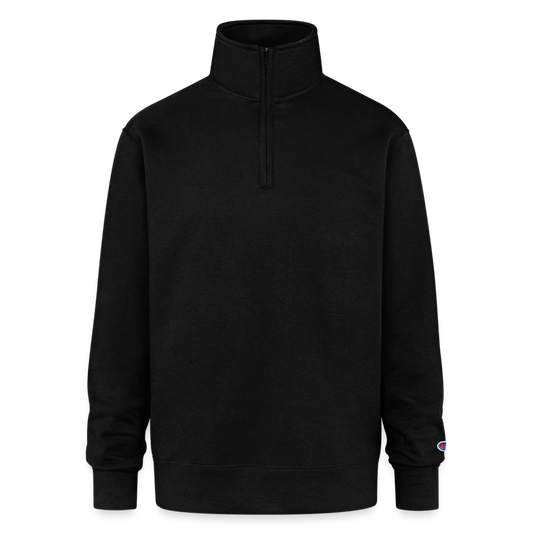 Champion Unisex 1/4 Zip Pullover Sweatshirt - black