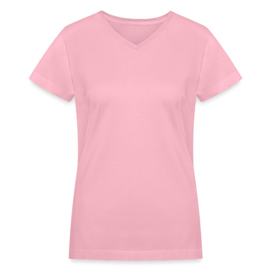 Women's V-Neck T-Shirt - pink