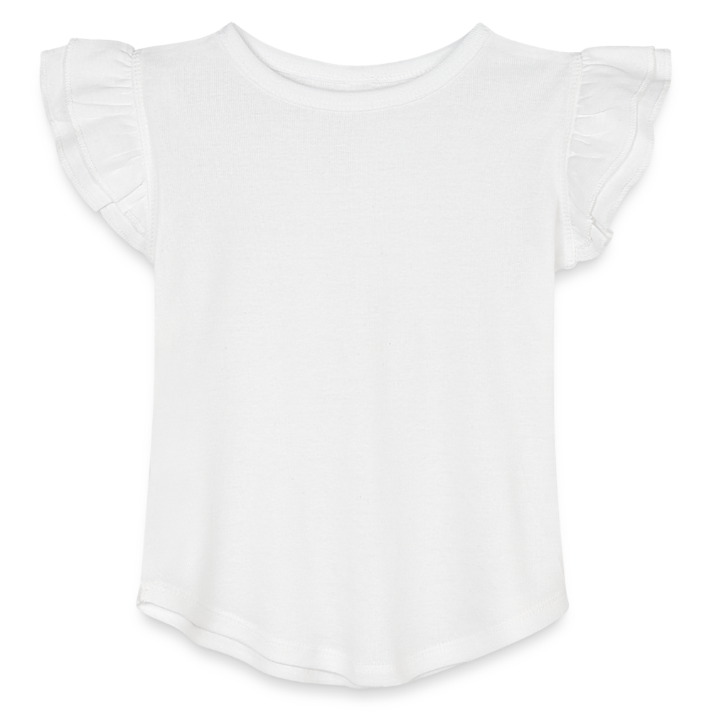 Toddler Girls Flutter T-shirt - white