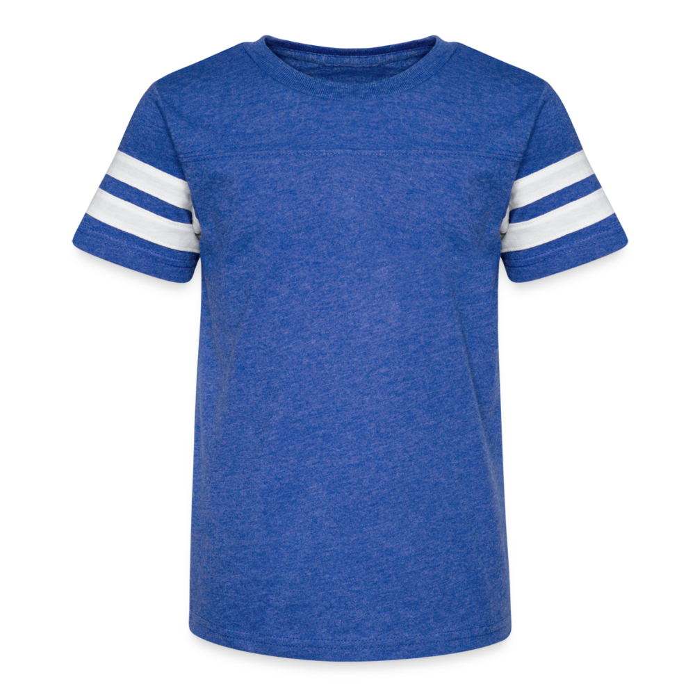 Kid's Football Tee - vintage royal/white