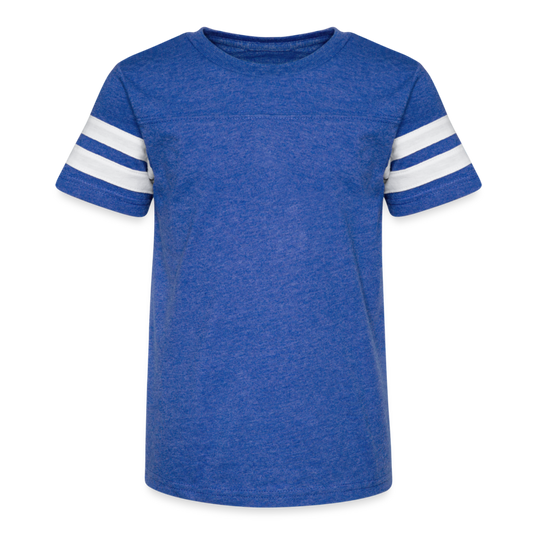 Kid's Football Tee - vintage royal/white