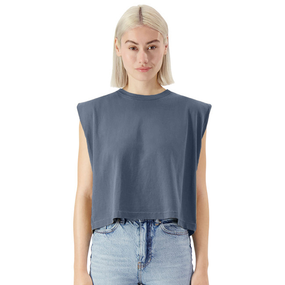 American Apparel Women's Garment Dyed Muscle Tank - faded navy