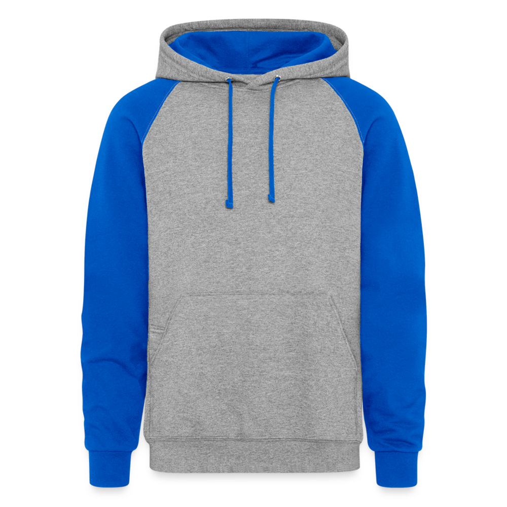 Colorblock Hoodie - heather grey/royal