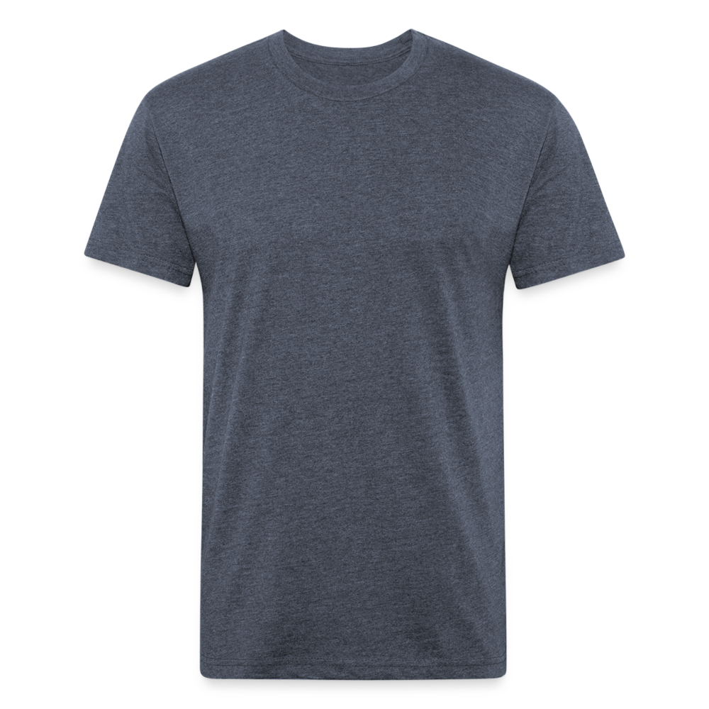 Fitted Cotton/Poly T-Shirt by Next Level - heather navy