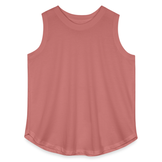 Women's Curvy Relaxed Tank Top - mauve