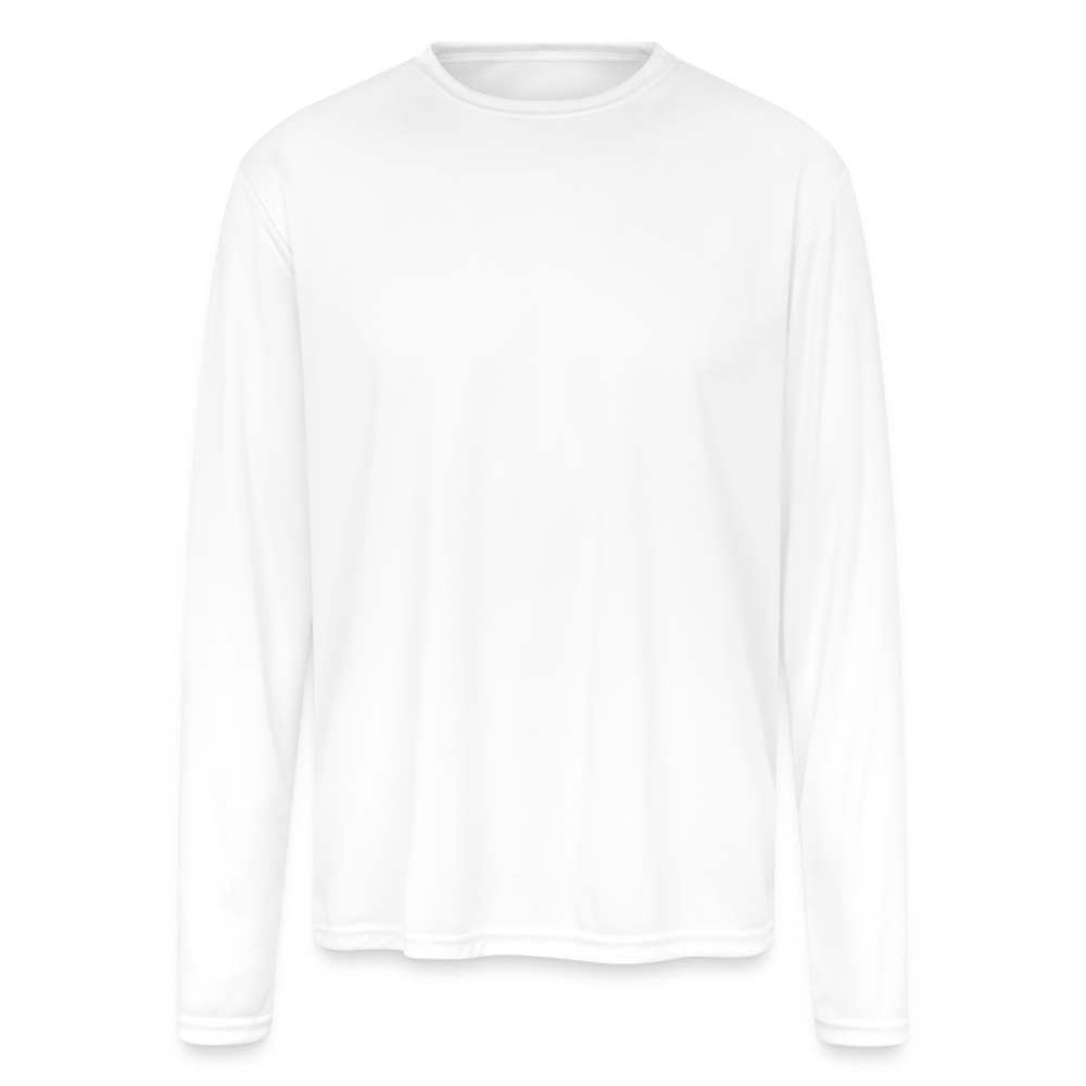 Men's Moisture Wicking Performance Long Sleeve T-Shirt - white