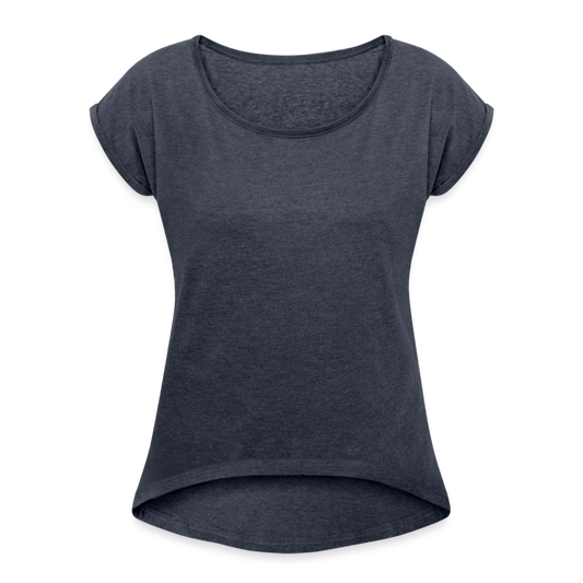 Women's Roll Cuff T-Shirt - navy heather