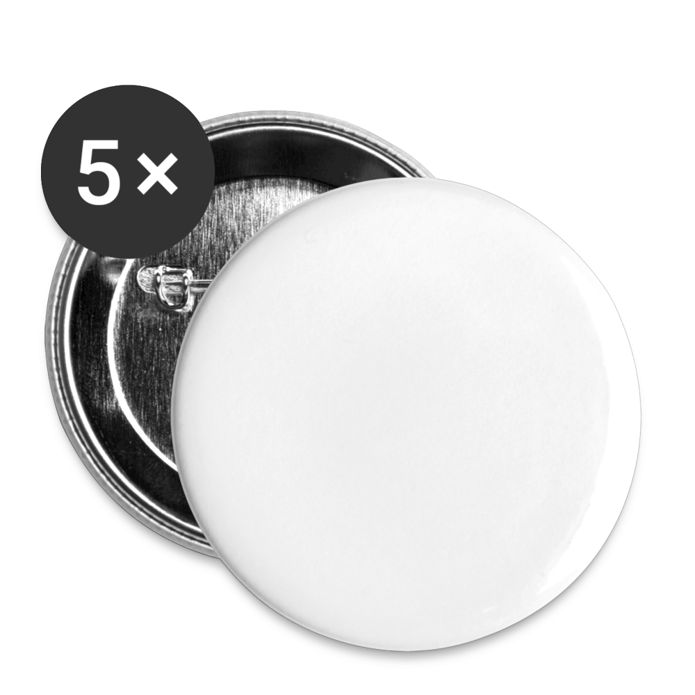 Buttons large 2.2'' (5-pack) - white