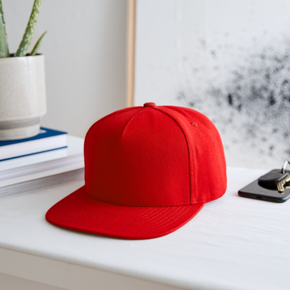 Snapback Baseball Cap - red