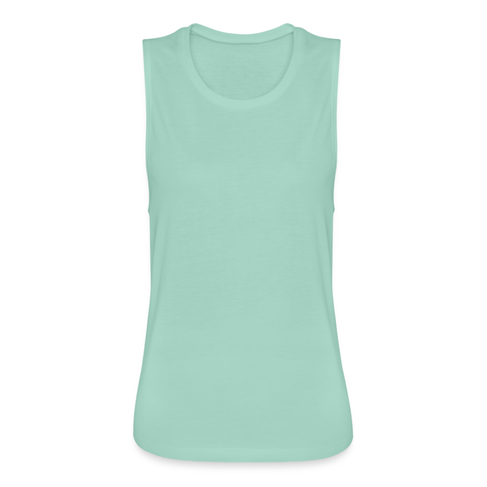 Women's Flowy Muscle Tank by Bella - dusty mint blue