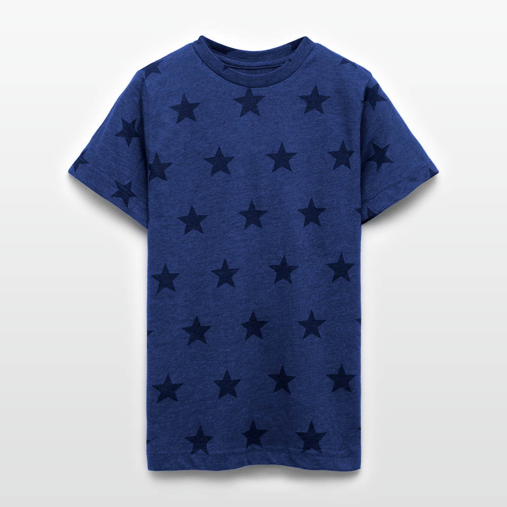 Kid's 5 Star Print T-Shirt - royal star