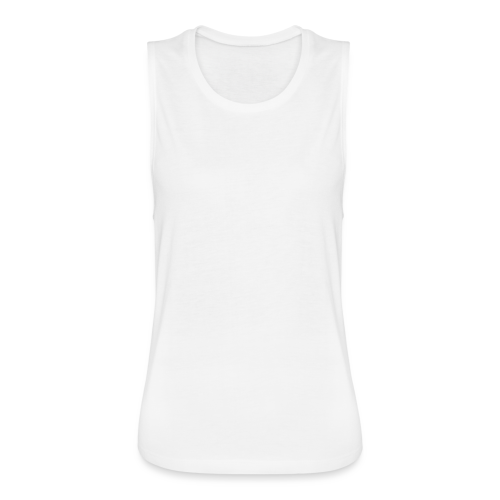 Women's Flowy Muscle Tank by Bella - white