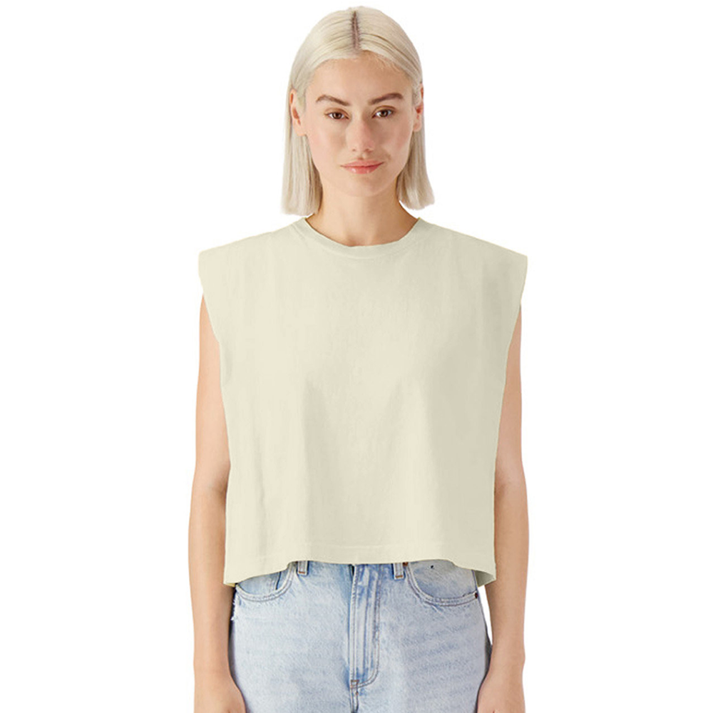 American Apparel Women's Garment Dyed Muscle Tank - faded cream