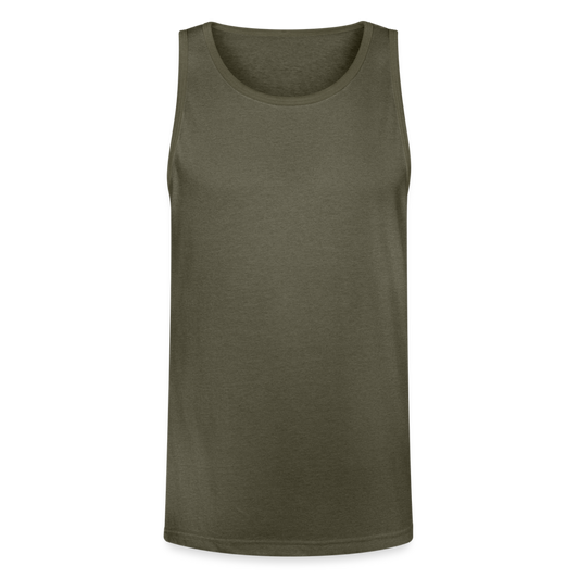 Unisex Tri-Blend Organic Tank - heather olive