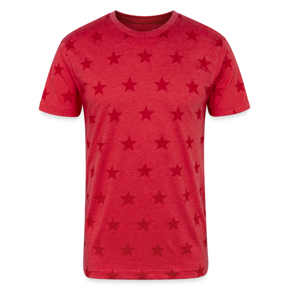 Unisex Adult Star Printed T-Shirt - red star