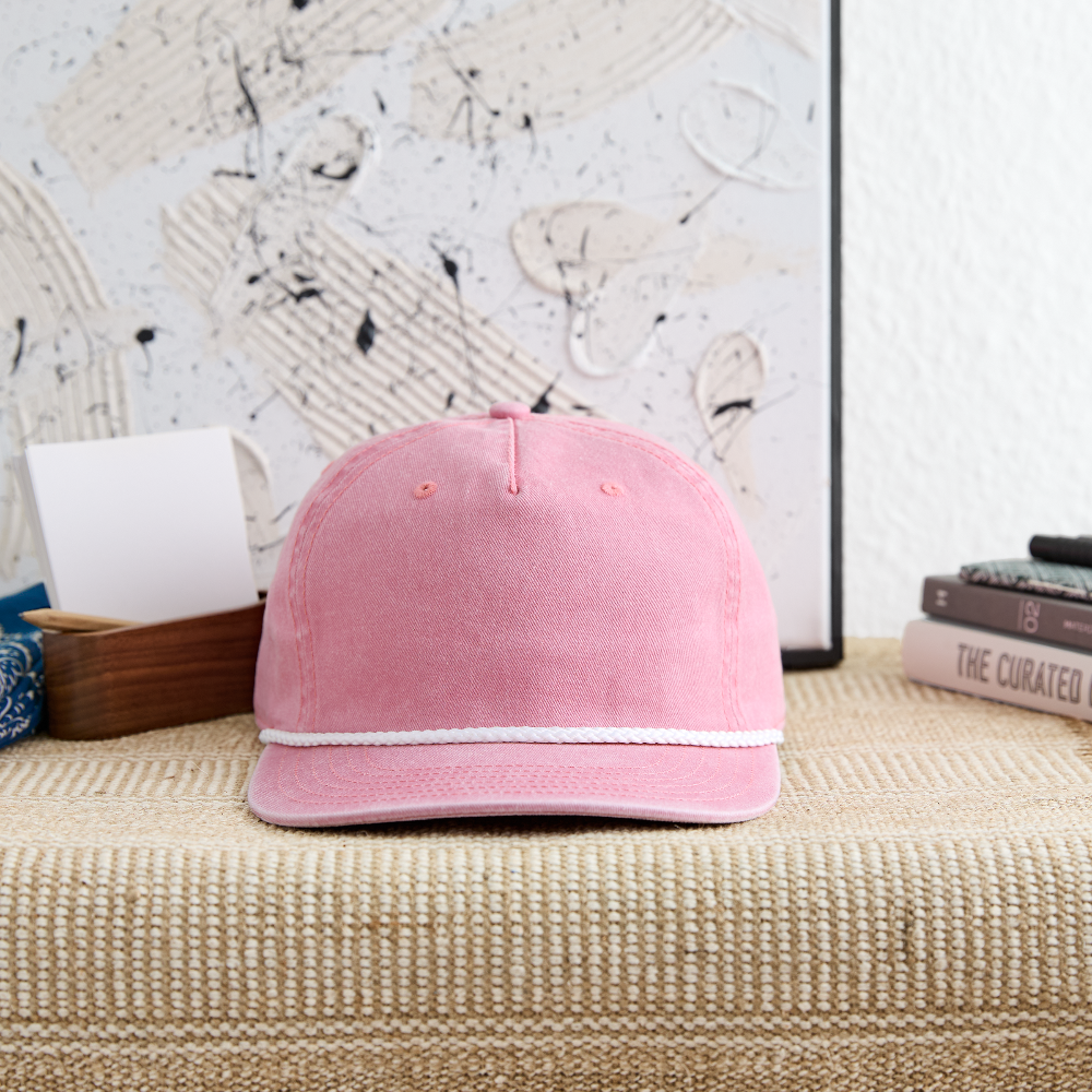 Vintage Washed Rope Cap - washed pink